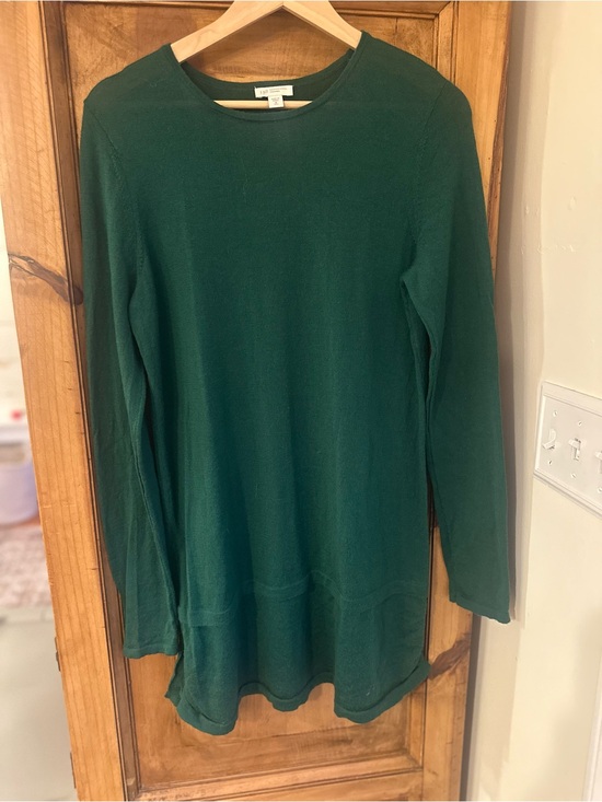 J. Jill Tops - J.Jill Merino Wool Crewneck Tunic Top Forest Green Medium Tall